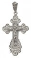 Крест серебрянный, Родий, с корундами, Спаси и сохрани, 8.01 гр. 225244