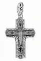 Крест серебрянный, с корундами, Спаси и сохрани, Аксиос, 1.96 гр. ПР.К.000135