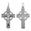 Крест серебрянный, с корундами, Да воскреснет Бог..., Эпифания, 3.13 гр. ПР.К.000142