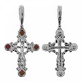 Крест серебрянный, с корундами, Спаси и сохрани, 1.80 гр. ПР.К.000395