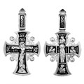 Крест серебрянный, Чернение (оксидирование), с корундами, коллекция "Санкт-Петербург", 5.47 гр. ПР.К.000885 - фото 82910