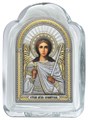 Икона освященная Ангел Хранитель серебряная на стекле 243451 - фото 82958