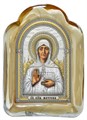 Икона Матроны Московской серебряная на золотом стекле 243671 - фото 82979