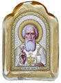 Икона Святого Преподобного Сергия Радонежского освященная серебряная на золотом стекле 53235 - фото 83060