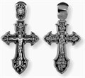 Крест серебрянный, Позолота желтая 999* Чернение (оксидирование), с корундами, Сергий Радонежский Св., Кресту твоему поклоняемся, Владыко, коллекция "Санкт-Петербург", 6.09 гр. 224957