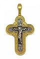 Крест серебрянный, Позолота красная 585*, с корундами, Духовное наследие, 7.10 гр. 225020