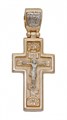 Крест серебрянный, Позолота красная 585*, с корундами, Глас, 3.30 гр. 225352