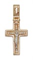 Крест серебрянный, Позолота красная 585*, с корундами, Глас, 1.33 гр. 225832