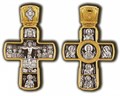 Крест серебрянный, Позолота желтая 999* Чернение (оксидирование), с корундами, Знамение Божья Матерь-Петр Св., коллекция "Санкт-Петербург", 20.18 гр. 224795