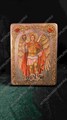 Настольная икона Архангел Михаил на мореном дубе 15х10 20654