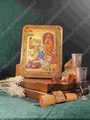 Настольная икона Рождество Пресвятой Богородицы на мореном дубе 15х10 20861 - фото 83813