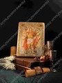 Настольная икона Архангел Михаил на мореном дубе 15х10 20776