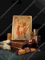 Подарочная икона Архангел Михаил на мореном дубе 20х15 20949