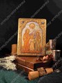 Подарочная икона Вера, Надежда, Любовь и мать их София на мореном дубе 20х15 20266 - фото 83835
