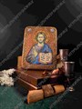Подарочная икона Господь Вседержитель на мореном дубе 20х15 20644 - фото 83893