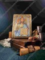 Настольная икона Господь Вседержитель на мореном дубе 15х10 20744 - фото 83921