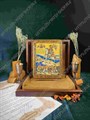 Подарочная икона Святой Благоверный Князь Димитрий Донской на мореном дубе 20х15 21149 - фото 83954