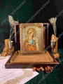 Настольная икона Святая Равноапостольная Мария Магдалина на мореном дубе 15х10 20302 - фото 83968