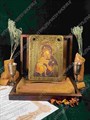 Настольная икона Феодоровская икона Божией Матери на дубе 10х15 см. 234273