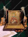 Подарочная икона Преподобная Фотиния (Светлана) Палестинская на дубе 15х20 см. 234361