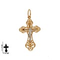 Крест золотой, с алмазной и лазерной огранкой. Вес  2,61 гр. MG184
