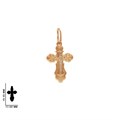 Крест золотой, с алмазной и лазерной огранкой. Вес  0,84 гр. MG200