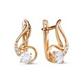 Серьги золотые с прелестными вставками. Вес 2,86 г. MG506