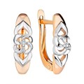 Серьги золотые с прелестными вставками. Вес 2,86 г. MG508