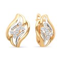 Серьги золотые с прелестными вставками. Вес 2,86 г. MG515
