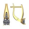 Серьги золотые с прелестными вставками. Вес 2,86 г. MG517