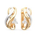 Серьги золотые с прелестными вставками. Вес 2,86 г. MG521