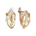 Серьги золотые с прелестными вставками. Вес 2,86 г. MG522