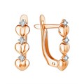 Серьги золотые с прелестными вставками. Вес 2,86 г. MG542