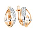 Серьги золотые с прелестными вставками. Вес 2,86 г. MG543