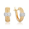 Серьги золотые с прелестными вставками. Вес 2,86 г. MG546