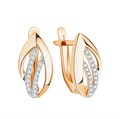 Серьги золотые с прелестными вставками. Вес 2,86 г. MG550