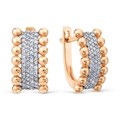 Серьги золотые с прелестными вставками. Вес 2,86 г. MG554