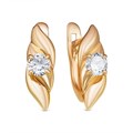 Серьги золотые с прелестными вставками. Вес 2,86 г. MG568