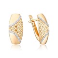 Серьги золотые с прелестными вставками. Вес 2,86 г. MG569