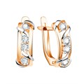 Серьги золотые с прелестными вставками. Вес 2,86 г. MG570