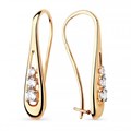 Серьги золотые с прелестными вставками. Вес 2,86 г. MG582