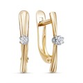 Серьги золотые с прелестными вставками. Вес 2,86 г. MG602