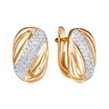 Серьги золотые с прелестными вставками. Вес 2,86 г. MG603