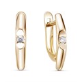 Серьги золотые с прелестными вставками. Вес 2,86 г. MG604