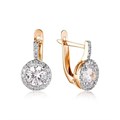Серьги золотые с прелестными вставками. Вес 2,86 г. MG616