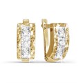 Серьги золотые с прелестными детскими вставками. Вес 2,86 г. MG793