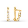 Серьги золотые с прелестными детскими вставками. Вес 2,86 г. MG816