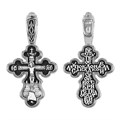 Крест серебряный Ag 925, коллекция Санкт-Петербург, с молитвой Кресту твоему поклоняемся, Владыко, Чернение (оксидирование), 2,98 гр. КРС0224222