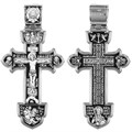 Крест серебряный Ag 925, коллекция Санкт-Петербург, лик Александр Невский, Георгий Побед. Св., Деисус, Спас Нерукотворный, Чернение (оксидирование), от 17 гр. КРС0224265
