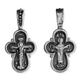 Крест серебряный Ag 925, коллекция Спаси и сохрани, лик Покров Пресвятой Богородицы, Чернение (оксидирование), 2,9 гр. КРС0224461
